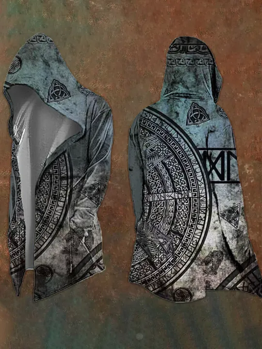 2025%20New%20Abstract%20Cosmic%20Retro%20Print%20Spring/Fall%20Men's%203D%20Digital%20Print%20Oversized%20Hooded%20Trench%20Coat%20Cardigan%20-%20Image%203