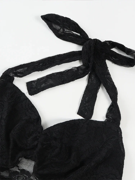 Spring/Summer%202025%20%20Women's%20Y2K%20Style%20Sleeveless%20Lace-Trimmed%20Fitted%20T-Shirt%20Lace-Tie%20Plain-Colour%20Tank%20Top%20-%20Image%205