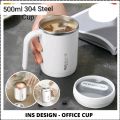 Best Quality 500Ml 304 Stainless Steel Insulated  Cup Large Capacity Drinking Cup with Cover Lid Keep Hot and Cold In Office Outdoor Handle Mug Gift Cup Beautiful Colors. 