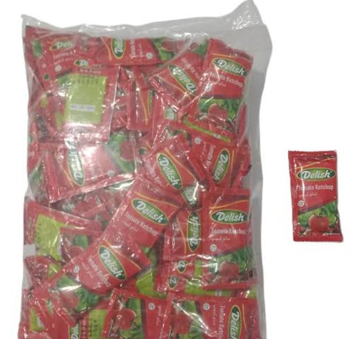 mini packets delish brand chilli sauce 100 piece