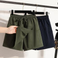 Summer Versatile High-Waisted Casual Shorts Skirt Women's Plus Size Shorts Korean-style Fashion Wide-Leg Oversized Half Pants. 