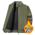 2025 Male Thermal Windbreaker Plus Size Men's Warm Winter Corduroy Jackets and Coats Fur Collar Winter Casual Jacket Outwear.
