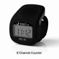 Multifunctional Digital Tasbeeh / Tasbih Counter PSL‑311 with 8 Channel 5‑Digit LCD Display, LED Backlight & Beep Buzzer Reminder | Finger Ring Tally Clicker with Clock & Key Lock | Ergonomic Silicone Ring | Portable Zikr Counter | Hajveri Traders. 