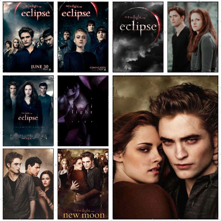 1PC Classic Movie TV Film Twilight Poster Self-adhesive Art Waterproof Paper Sticker Coffee House Bar Room Wall Decor