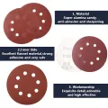100Pcs 125mm Sanding Discs 8 Hole Hook Loop Sandpaper 80Grit-3000Grit Sanding Paper 5Inch Sanding Disc Abrasive Polishing Tools. 
