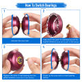 Professional Yo Yo Ball Aluminum Alloy Responsive YoYo with Unresponsive Bearing for Professionals Beginners. 