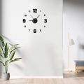 Modern 3D DIY Wall Clock - Large Acrylic Mirror Sticker - Quartz - Fashionable Home Decor 2023. 