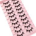 Eyelashes 10 Pairs Mange Lashes 3D Cat Eye Lashes Faux Mink Lashes Natural Fluffy False Eyelashes Wispy Makeup Tools. 
