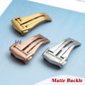 Folding Watch Buckle for  Stainless Steel Deployment Clasp 18mm 20mm for Seamaster Matte Watchband Metal Button Accessories. 
