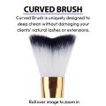 1 pcs Lash Shampoo Curved Brush For Eyelash Extension Cleansing,Soft Makeup Removal Bath Swoop Brush Tools.
