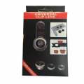 3 In 1 Universal Clip Camera Mobile Phone Lens Fish Eye + Macro + Wide Angle. 
