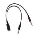 1 female to 2 3.5mm male plug y splitter stereo audio adapter cable. 