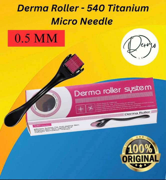Derma Roller 0.5mm Original | Titanium 540 Titanium Microneedle for Beard Growth and Hair Loss Treatment | Best Quality