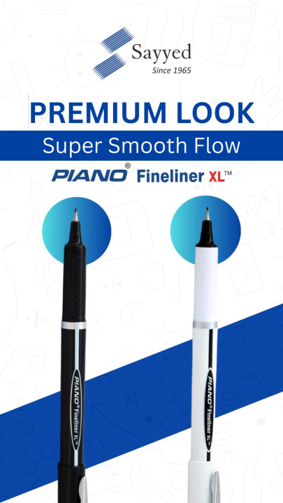 PIANO Fineliner XL 0.3mm Precision Pen – Smooth German Ink, Japanese Tip - Pack of 1
