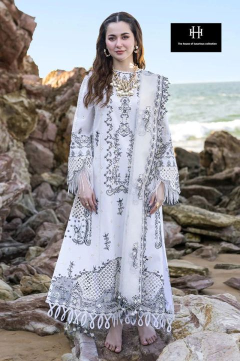 3 Piece Stitched  Chicken Kari Lawn Suit - Ready  to Wear main image 1