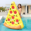 1PC Giant inflatable pizza slice float, fun water float, swimming party toy, summer water lounger,large size with cup holders. 
