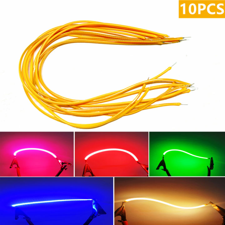 10PCS COB LED Flexible Ultra Slim Filament 3V Spiral Bulb Filament Retro Edison Bulb Lamp Parts Diode Lighting Strip Decoration