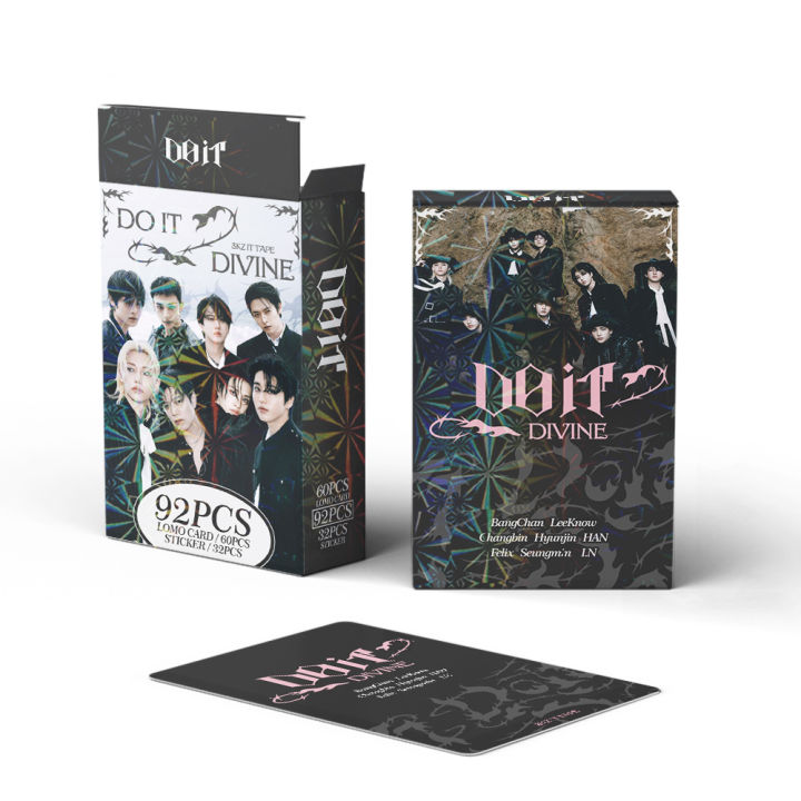 92PCS%20new%20STRAYKIDS%20album%20DO%20IT%20laser%20card%20Felix%20HyunJin%20postcard%20photo%20sticker%20support%20greeting%20card%20LOMO%20card%20gift%20-%20Image%205