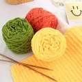 100g/ball Chenille Knitting Yarn Soft Ice Strip Line Cotton Yarn DIY Wool Yarn for Hand Knitting Scarf Thick Wool Wholesale. 