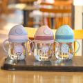 MAMIJOY  BY01 Kids Water Sippy Cup Creative Cartoon Baby Feeding Cups with Straws Leakproof Water Bottles Outdoor Childrens Cup. 