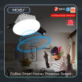 MOES Tuya Smart ZigBee Human Presence Detector Radar Detection Sensor Photometric 2 in 1 Function Smart Life Ceiling PIR Hub. 