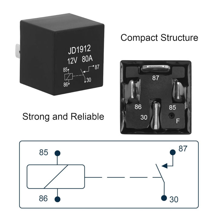 Pre-Wired Fuse Relay Box, 2/3/4/6 Way 4-Pin 40A Relay Block Kit, for ...