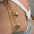 【Top-rated】 1-3pcs Simple Metal Chain Butterfly Pendant Anklet for Women Adjustable Layered Vintage Minimalist Beach Anklet Set Foot Jewelry. 