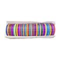 144PCs Thin Multi Color Plastic Bangles (2.4/Medium) - 144 Bangles. 