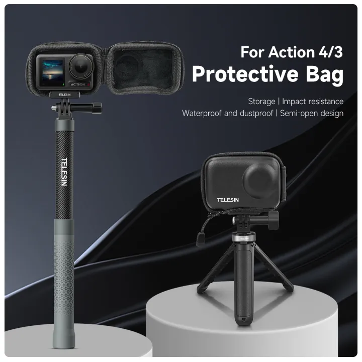 TELESIN%20Mini%20Storage%20Protection%20Bag%20For%20Dji%20Osmo%20Action%204%20Brushed%20Half%20Open%20Quick%20Release%20Carrying%20Case%20for%20Action%203%20Accessories%20-%20Image%203