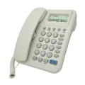KX T2027CID Corded Phone, Landline Phone with LCD Display Desktop Phone for Home Office Hotel, Telephones Landline Corded with Semi Handsfree Call, Caller ID, 24 Ringtones(White, Black). 