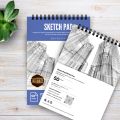 Sketch Book | Premium Sketch Book For Artists | Lightweight Drawing Book 70GSM | Professional Sketch Pad For Beginners | B5 Size Artist Sketch Book With 50 Pages | Smooth Bomeijia Paper B5 Sketchbook For Dry Media | Premium B5 Art Sketch Pad For Designers. 