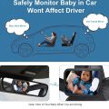 Universal Wide View Adjustable Car Seat Baby Mirror Headrest Mount Safety Monitor Interior Back Rearview for Infant Child.