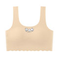 Teenage Girls' ice Silk Seamless Bra  Comfortable Underwear For Junior And High School Girls Undergarment For Girls In Puberty. 