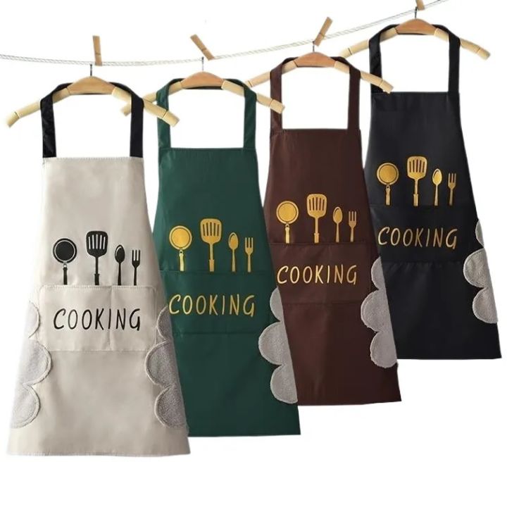 Kitchen%20Apron%20Waterproof%20Oil-Proof%20Apron%20For%20Woman%20Adjustable%20Household%20Cooking%20Bib%20With%20Pocket%20Hand-Wiping%20Clean%20Tool%20Accessory%20-%20Image%209