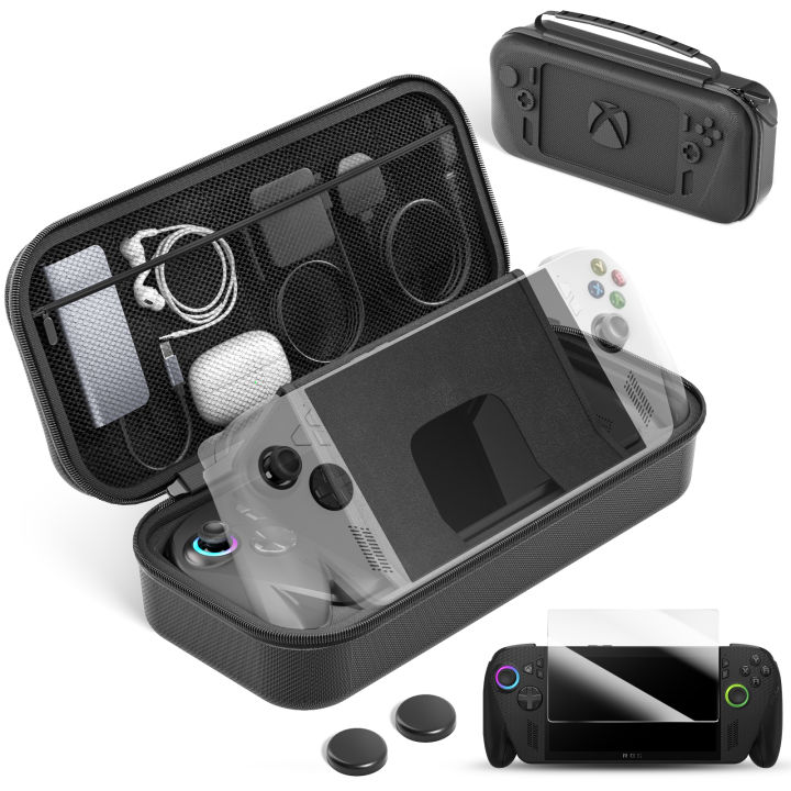 Portable Carrying Case for ROG Xbox Ally & ROG Xbox Ally X 2025 - All in one Accessories Bundle with Screen Protector & 2 Thumb