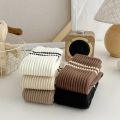 1/5 Pairs Women Autumn Winter Striped Calf Socks Warmth Comfort Fashion College Jk Style Slimming High Tube Stacking Socks.