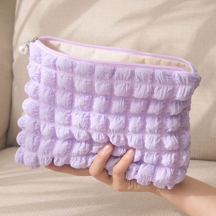 Travel%20Organizer%20Makeup%20Pouch%20%20Portable%20Zipper%20Soft%20for%20Lady%20Girls%20Popular%20%20Boho%20Reusable%20Bubble%20Cloth%20%20Capacity%20-%20Image%206