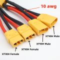 XT90 3-Way Y Splitter Parallel Battery Connector Male/Female Cable Dual Extension 10AWG Silicone Wire for Battery Charger Motor. 