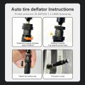 Auto-Stop Tire Deflator Valve Kit (10-30 PSI) 4 PCS Screw-on Tyre Air Down Tool Vehicles Motorcycle Offroad 4x4 Tire Tools Set. 