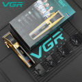 VGR V-177 professional electric hair clipper with metal body, LED intelligent digital display, electric push shear, USB adjustab. 
