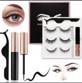 Megnatic Eyelash Kit magic liner with Applicator Extension tweezers Tool (Pack of 3). 