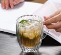 Coffee Heat Resistant Stripe Tea Water Cup New Heat-resistant Double Wall Glass Cup Espresso Coffee Cup Handmade mugs. 