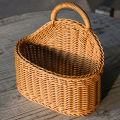 Wall Mounted Vegetable and Fruit Basket, Simulated Rattan Hanging Basket, Plastic Wall-mounted Hanging Basket, Home Decoration. 