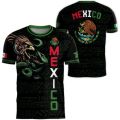 MEXICO Flag 3D Print Sport Quick-dry Breathable Men T-shirt Outdoor Football Jersey Team Short-sleeve Parent-child Top Clothing.