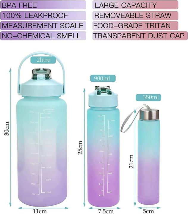Best%20Quality%20Set%20of%203%20Plastic%20Water%20Bottles%20(1900ml/850ml/280ml)%20with%20Motivational%20Time%20Marker,%20Leakproof%20Durable%20Non-Toxic%20Sipper%20Water%20bottle%20for%20office,%20School%20Gallon%20Water%20bottle%20for%20gym%20(Multi,%20As%20per%20color%20availability)%20-%20Image%208
