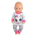 Doll Clothes Cute Unicorn Doll Pajamas For American 18 inch Girl Doll Animal Clothes Suit For 43 cm Baby New Born,Russia Doll. 