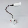 EU US Plug to E27 Lamp Holder Light Bulb Socket With Switch Flexible Lamp Base Conversion Table Lamp Converter 20cm 30cm 50cm. 