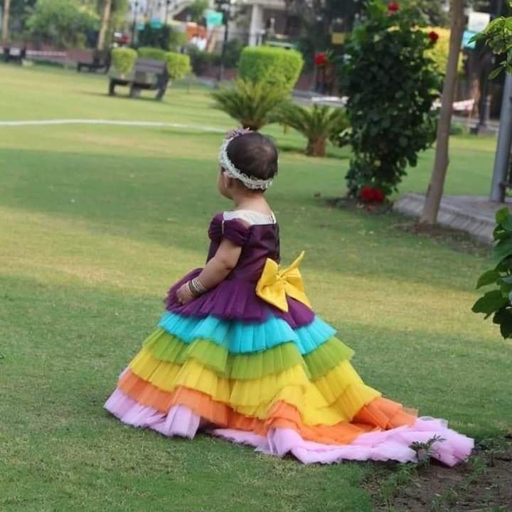 customized barbie big tail frock