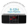Lefon Digital FM Radio Receiver Speaker Stereo MP3 Player Support TF Card USB Drive LED Display Time Shutdown Portable Radios. 