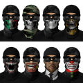 3D Funny Mask Motorcycle Face Cover Ski Mask Joker Skull Balaclava Headgear Outdoor Hiking Camping Neck Gaiter Bandana Scarf Men. 